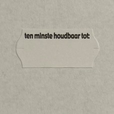 Etiket 26x12 golfrand wit permanent -tenminste houdbaar tot-